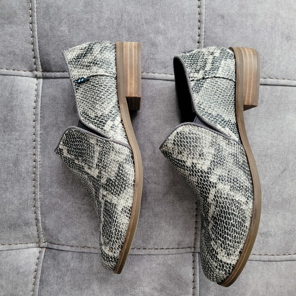 NEW TOMS Shaye Faux Snakeskin Shoes Size 7 - Picture 5 of 9